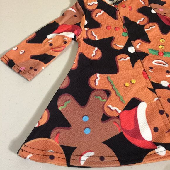 Misslook Infant Baby Girls Holiday Christmas Gingerbread Dress 12-18 Months - Picture 10 of 12